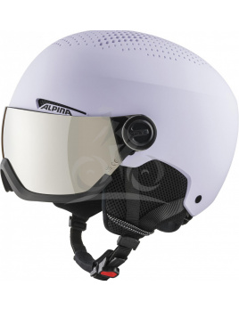 ALPINA Lyžiarska prilba ARBER VISOR Q-LITE fialová - Veľkosť S (51-55 cm)