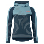 Vaude cyklistický dres Qimsa LS Shirt II, dámsky, dark sea - 38