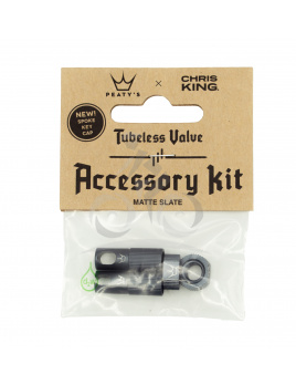 PEATY'S X CHRIS KING (MK2) SLATE TUBELESS VALVES ACCESSORY KIT (PTV2-ACCS-SLT-12) Množ. Uni