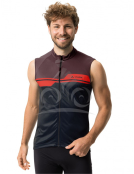 Vaude cyklistický dres bez rukávov Posta, dark oak, pánsky - L