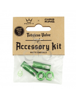 PEATY'S X CHRIS KING (MK2) EMERALD TUBELESS VALVES ACCESSORY KIT (PTV2-ACCS-EMR-12) Množ. Uni