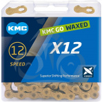 ŘETĚZ KMC X12 ZLATÝ WAXED BOX