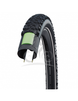 Schwalbe Smart Sam Plus 27.5x2.10 Addix DoubleDefense GreenGuard reflexný pruh