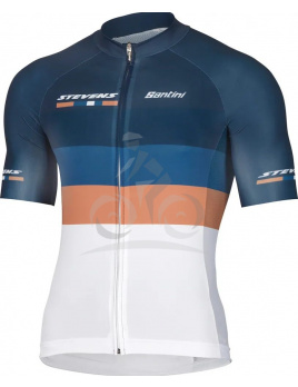 DRES STEVENS AERO EQUIPE MODRO/BÍLO/ZLATÝ KRÁTKÝ RUKÁV - XXL