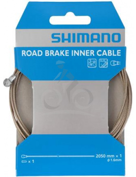 Brzdové lanko SHIMANO z nehrdzavejúcej ocele, 1,6 mm x 2050 mm