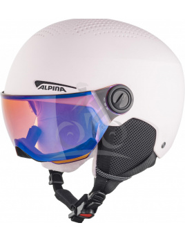 ALPINA Juniorská lyžiarska prilba ZUPO VISOR Q-LITE  ružová matná - Veľkosť L (54-58 cm)