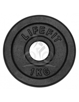 LifeFit Disc 1,0 kg, kovový, pre 30 mm tyč