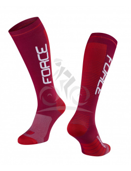 FORCE ponožky COMPRESS, bordó-červené - S-M/36-41
