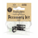 PEATY'S X CHRIS KING (MK2) BLACK TUBELESS VALVES ACCESSORY KIT (PTV2-ACCS-BLK-12) Množ. Uni