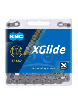 ŘETĚZ KMC X-GLIDE CUES X ŠEDÝ 9-11SP. 126ČL.BOX