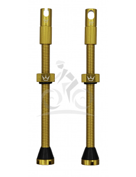 PEATY'S X CHRIS KING (MK2) GOLD TUBELESS VALVES - 80MM (PTV2-80-GLD-12) Množ. Uni