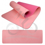 LIFEFIT YOGA MAT RELAX DUO, 183x58x0,6cm, ružová