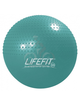 Gymnastická masážna lopta LIFEFIT MASSAGE BALL 55 cm, tyrkysová