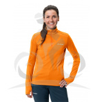 Vaude fleecový pulóver Livigno Halfzip II, dámsky, oranžová - 38