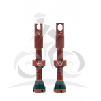 PEATY'S X CHRIS KING (MK2) RED TUBELESS VALVES 42MM (PTV2-42-RED-12) Množ. Uni