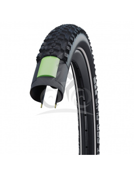 Schwalbe Smart Sam Plus 27.5x2.25 Addix DoubleDefense GrennGuard reflexný pruh