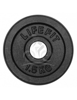 LifeFit Disc 1,5 kg, kovový, pre 30 mm tyč