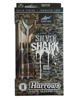 Šípky HARROWS SOFT SILVER SHARK 18g