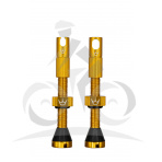 PEATY'S X CHRIS KING (MK2) GOLD TUBELESS VALVES - 42MM (PTV2-42-GLD-12) Množ. Uni