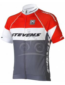 DRES STEVENS EQUIPE ŠEDO/ČERVE/BÍLÁ KRÁTKÝ RUKÁV - 2XL