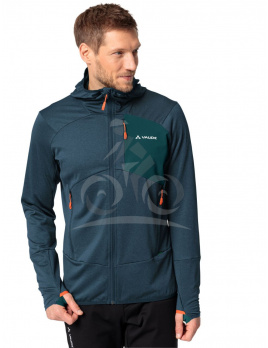 Vaude turistická mikina s kapucňou Monviso Fleece, pánska, dark sea/green - M