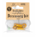 PEATY'S X CHRIS KING (MK2) GOLD TUBELESS VALVES ACCESSORY KIT (PTV2-ACCS-GLD-12) Množ. Uni