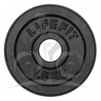 LifeFit Disc 1,5 kg, kovový, pre 30 mm tyč