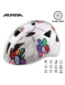 ALPINA Cyklistická prilba Ximo Flash biela-kvietky - Veľkosť : M, white flower